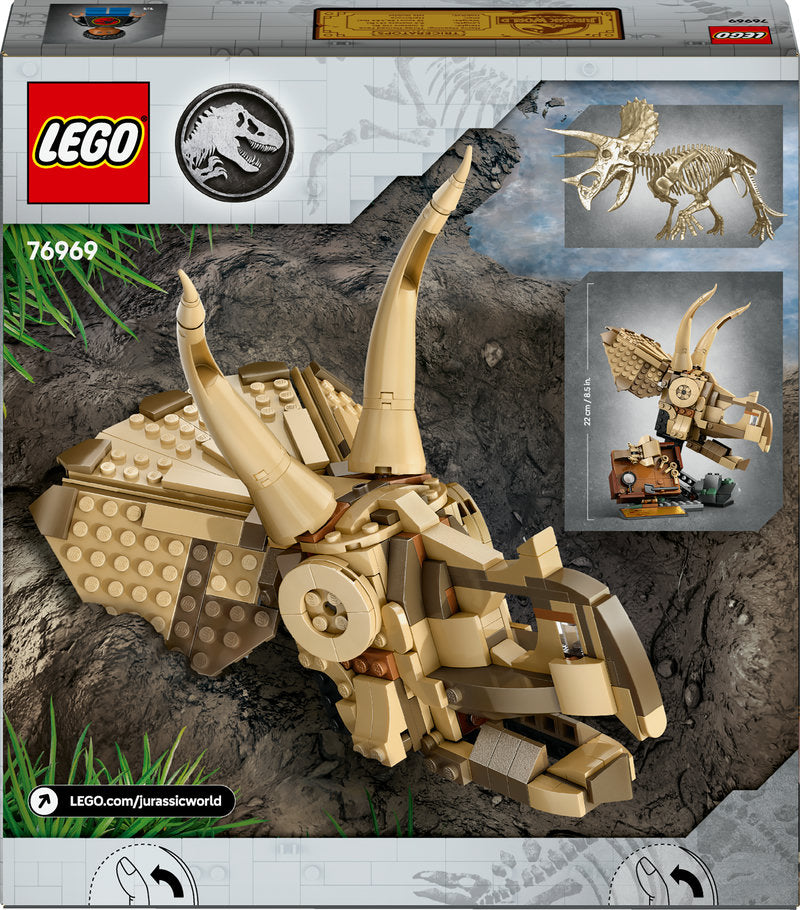 Lego® Jurassic World Dinosaur Fossils: Triceratops Skull Model Set 76969