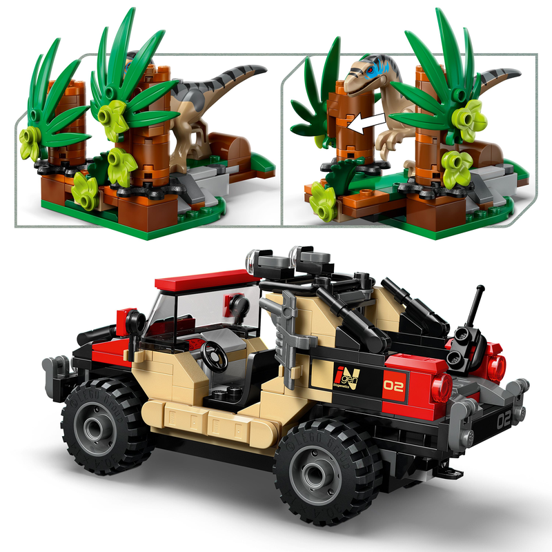 Lego® Jurassic World Raptor Off-Road Escape Velociraptor Toy Dinosaur 76972