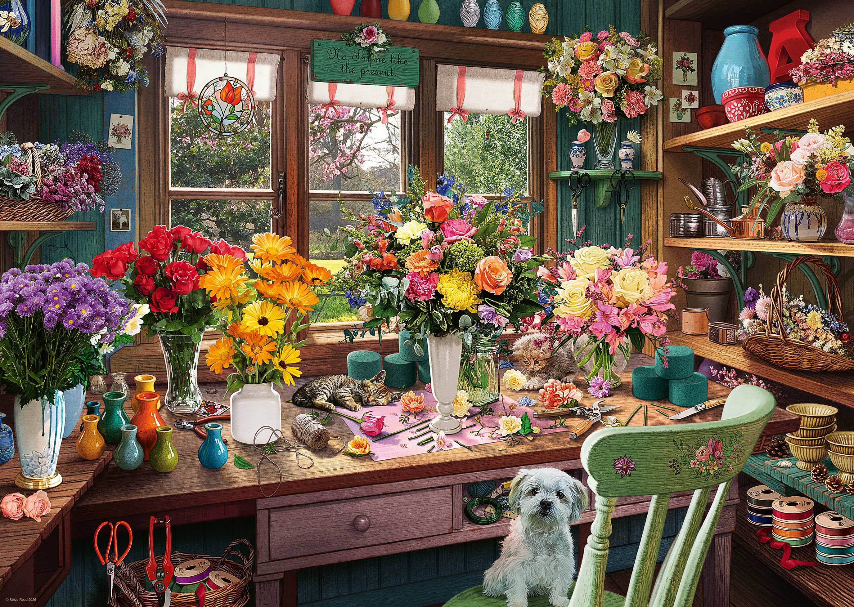 Ravensburger My Haven No.13 The Flower Arrangers Shed 1000 Piece Jigsaw Puzzle