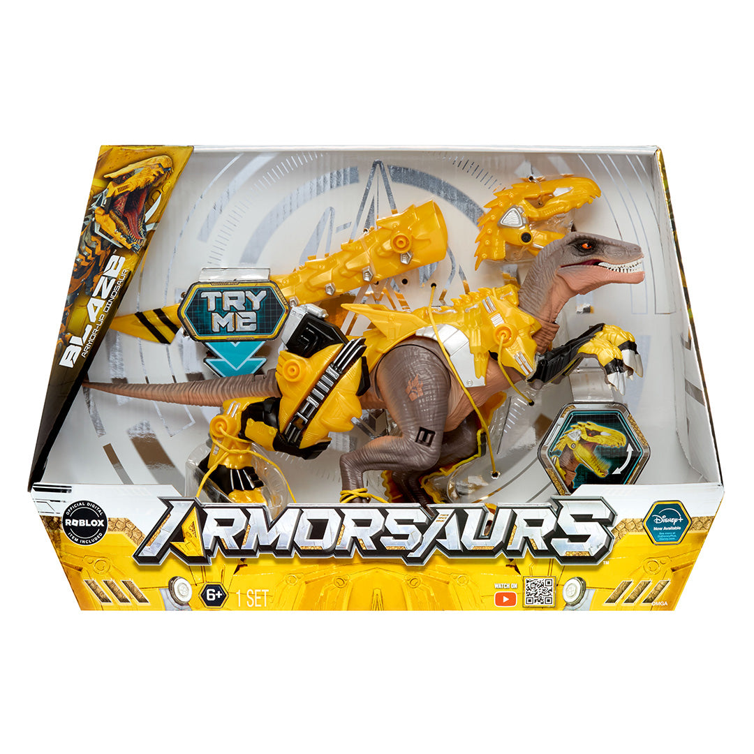 Armosaurs Armor-Up Dinosaur- Yellow Raptor - Blaze