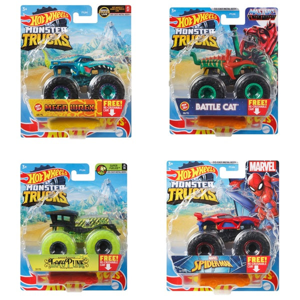 Hot Wheels Monster Trucks 1:64 Scale Diecast Toy Cars