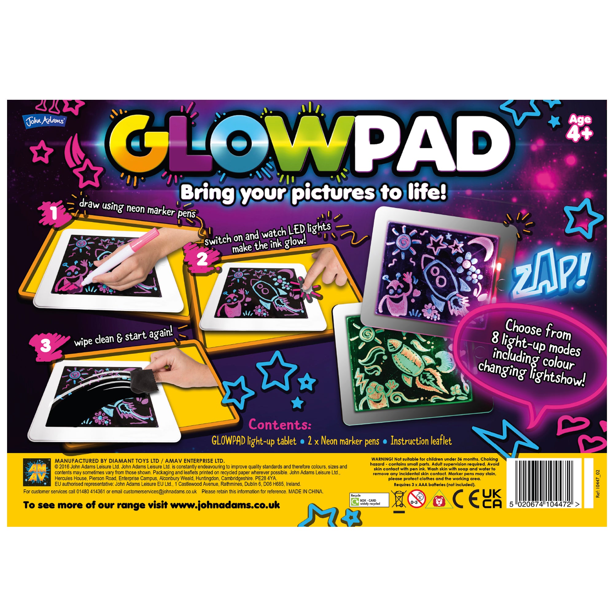 Glowpad Doodle Drawing Board Neon