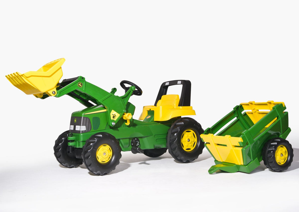 Rolly John Deere Large Tractor With Loader And Trailer