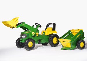 Rolly John Deere Large Tractor With Loader And Trailer