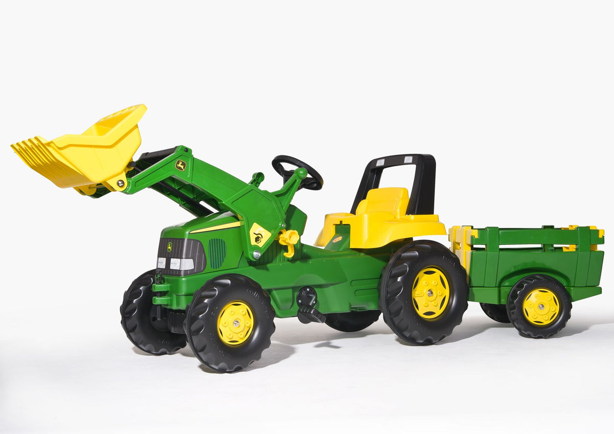 Rolly John Deere Large Tractor With Loader And Trailer