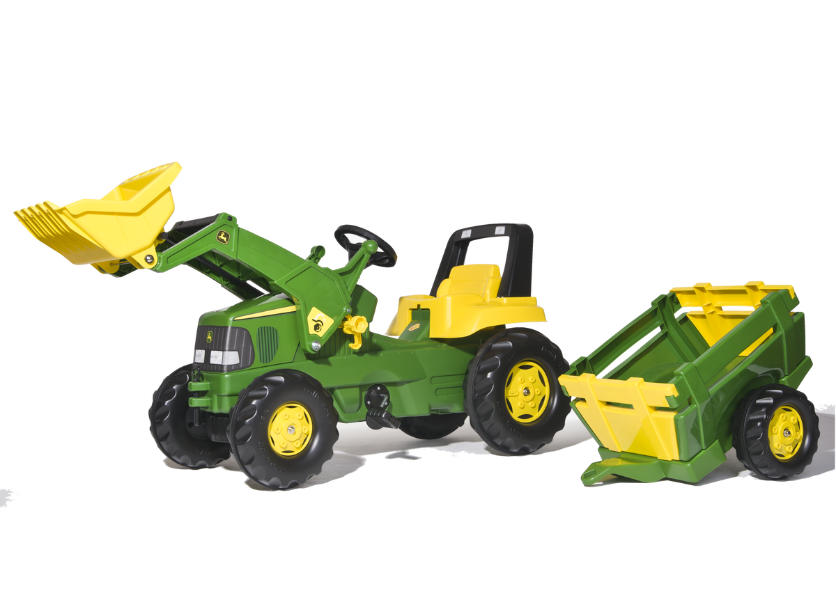 Rolly John Deere Large Tractor With Loader And Trailer