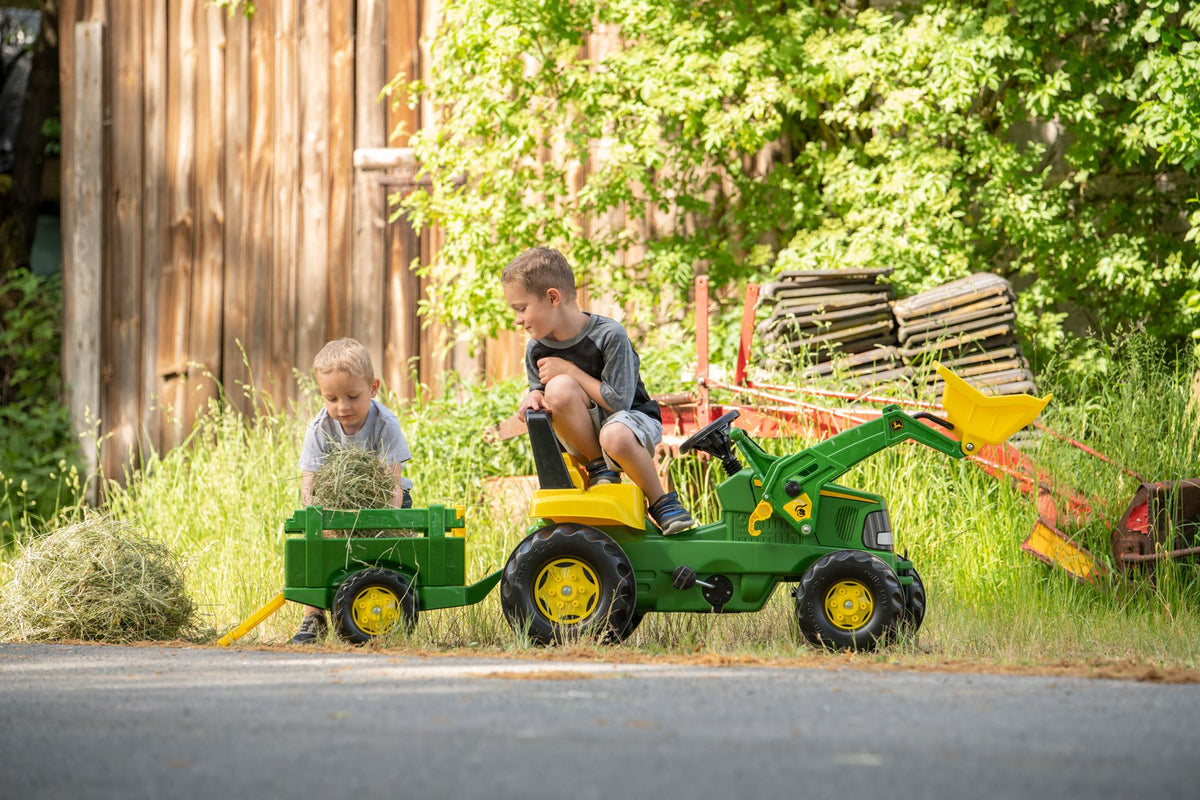 Rolly John Deere Large Tractor With Loader And Trailer