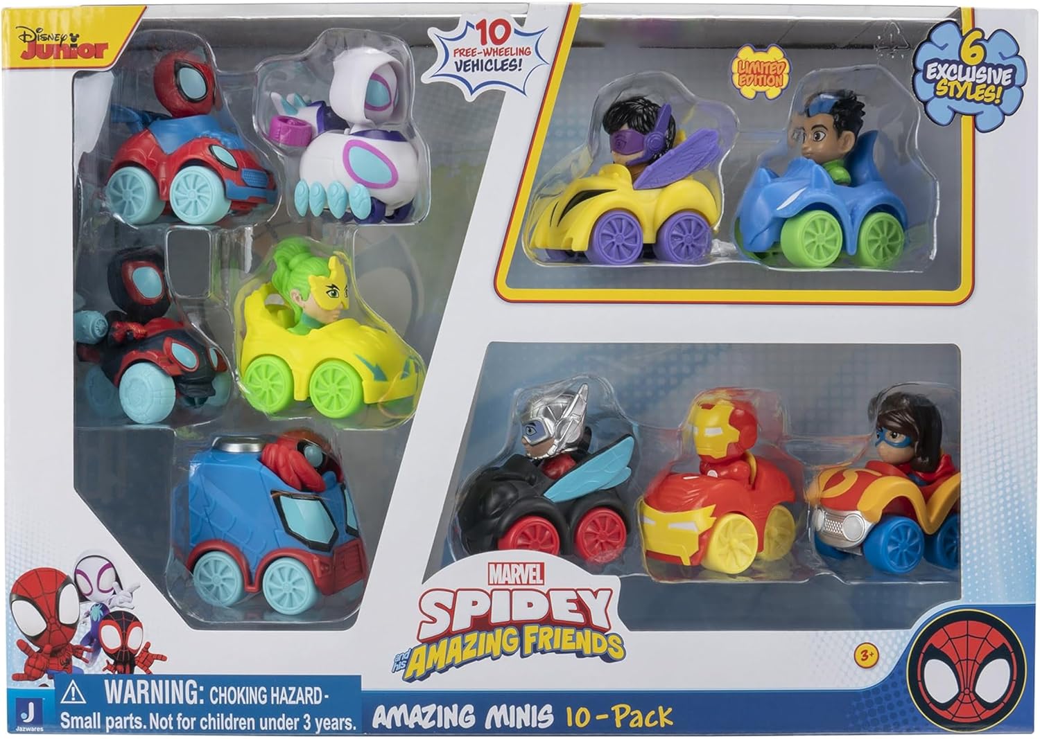 Spidey And His Amazing Friends Amazing Minis Cars 10 Pack