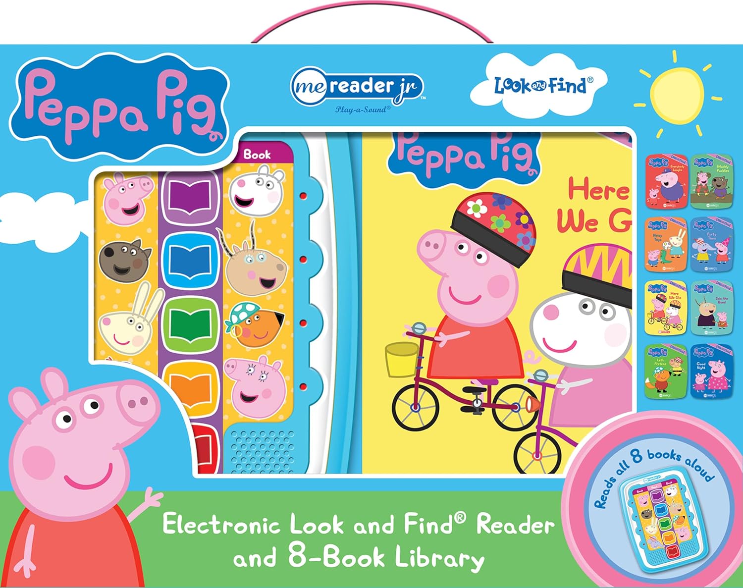 Peppa Pig Electronic Me Reader And 8 Book Interactive Library Set