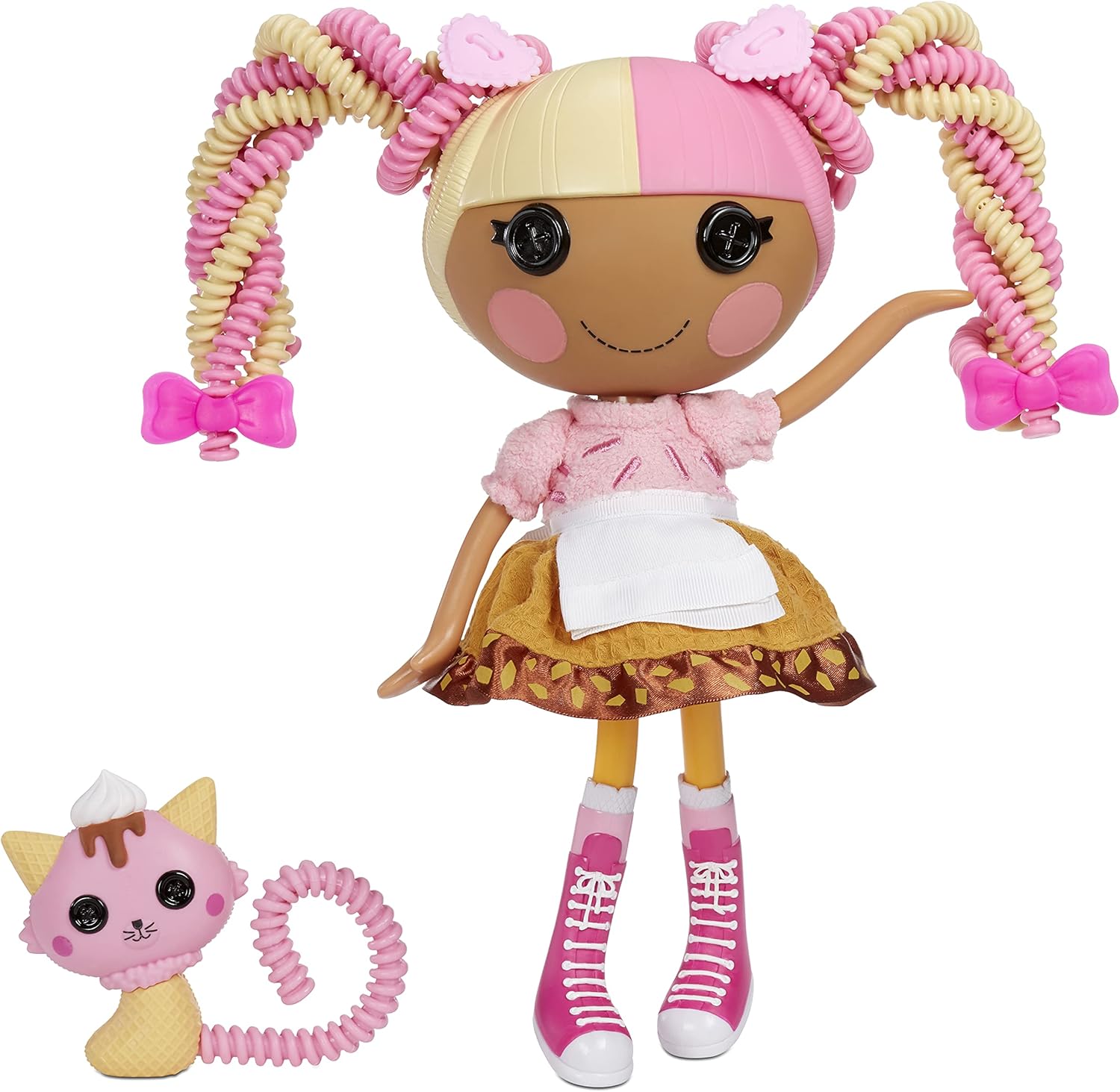 Lalaloopsy Silly Scoops Waffle Cone With Pet Cat-33 Cm Ice Cream Theme Styling Doll