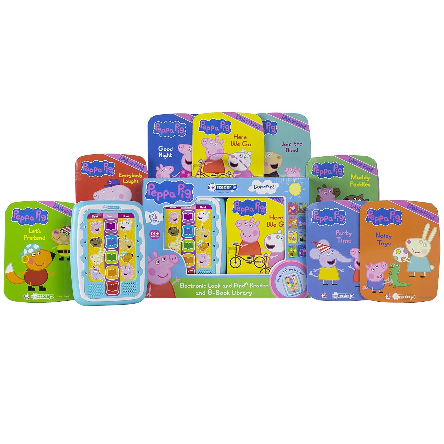 Peppa Pig Electronic Me Reader And 8 Book Interactive Library Set