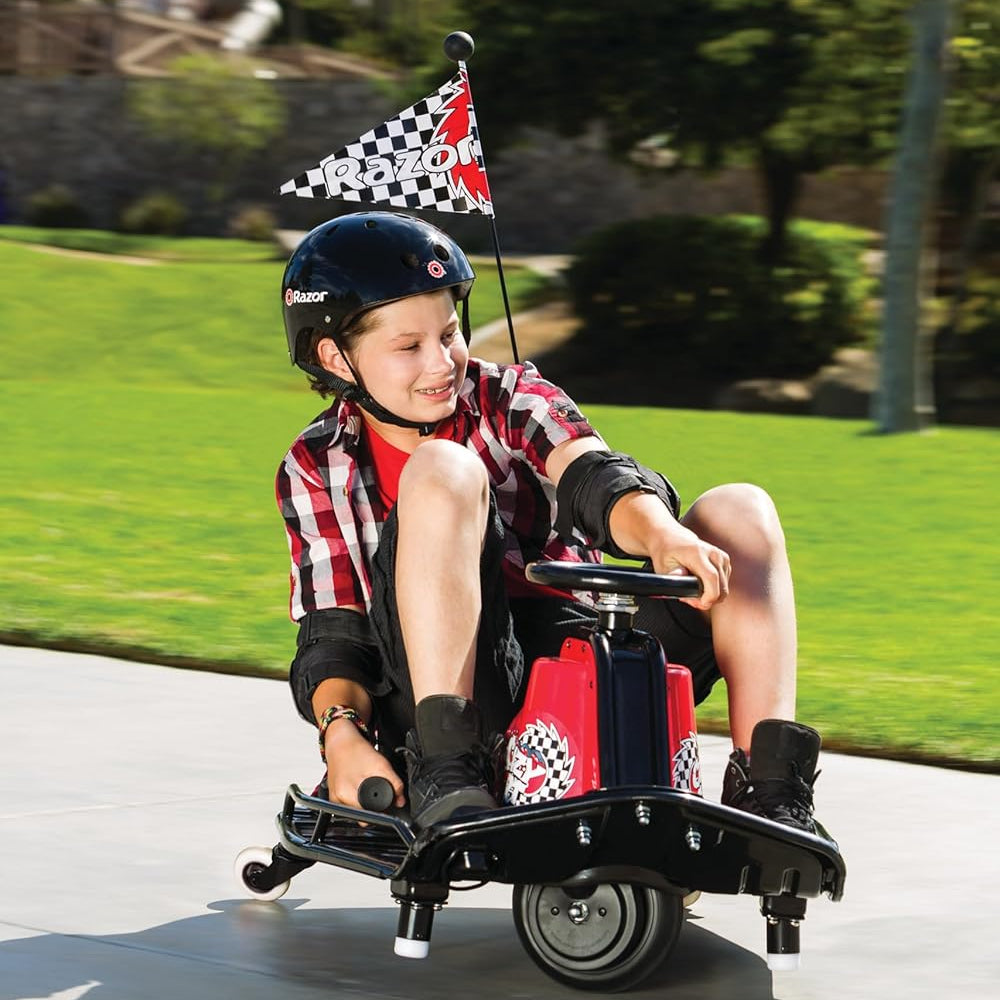 Razor Crazy Cart 25.2V Lithium Electric Go-Kart  Drift & Spin Ride-On For Kids 9+