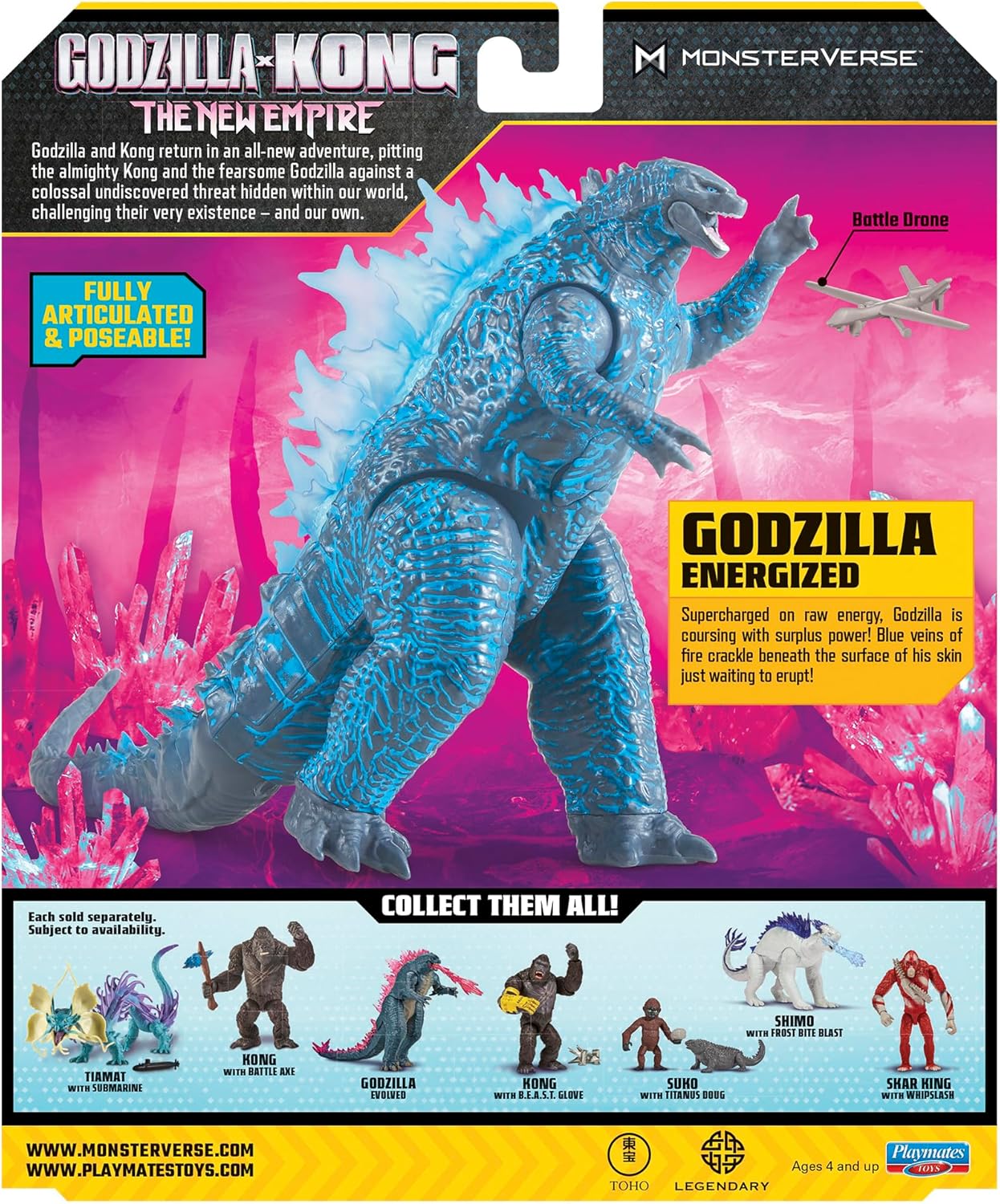 Monsterverse Godzilla X Kong The New Empire Godzilla Energised Figure With Battle Drone 15Cm