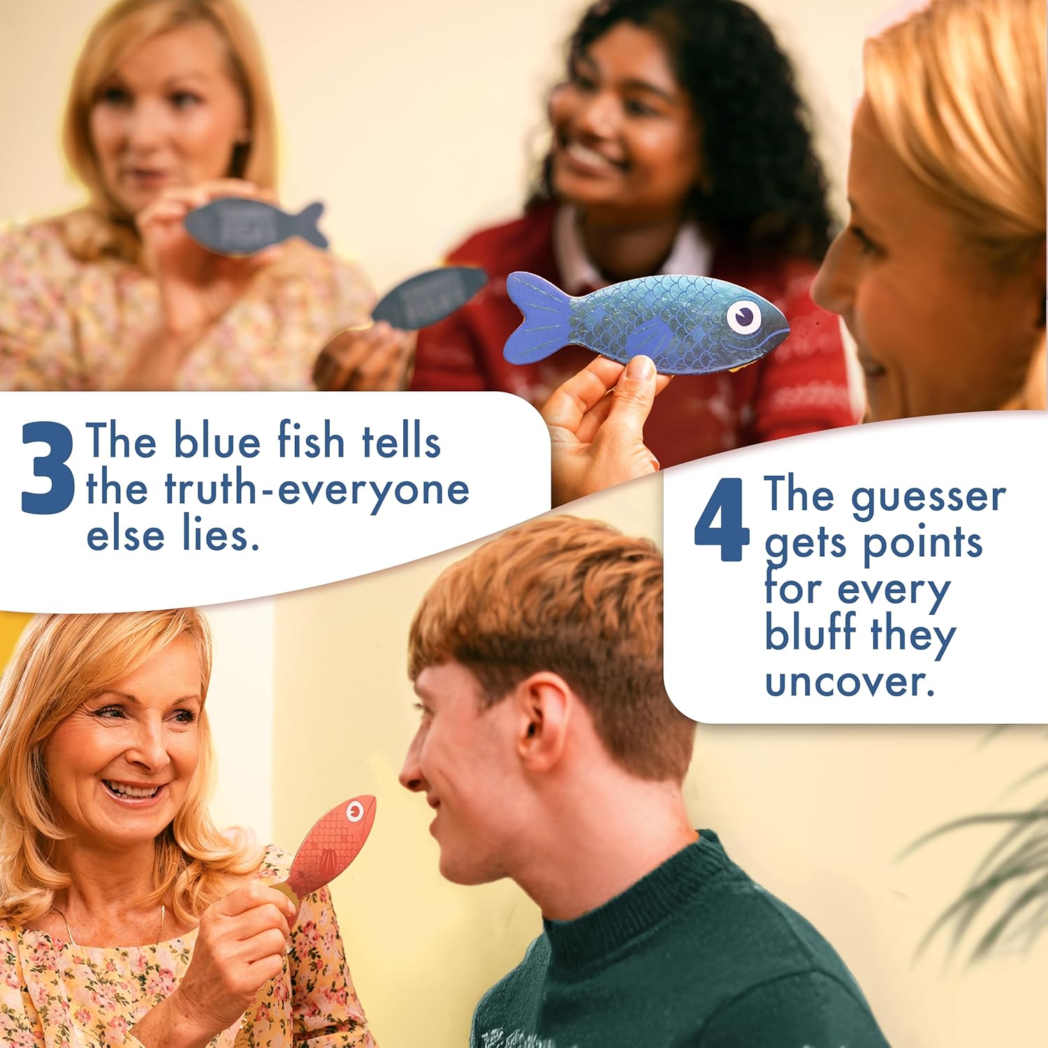 Sounds Fishy – Fast-Paced Bluffing Party Game For Kids 10+ & Adults
