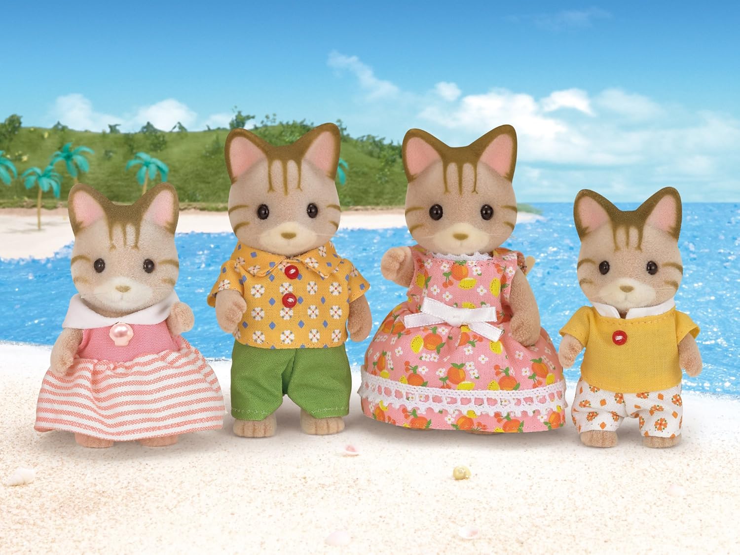 Sylvanian Families Striped Cat Family