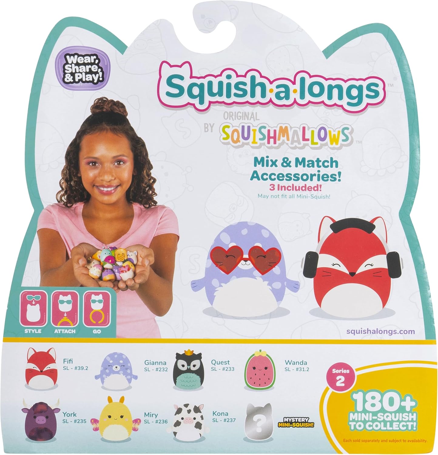 Squishmallows Squish-A-Longs 8 Pack (Style 4- Wave 2)