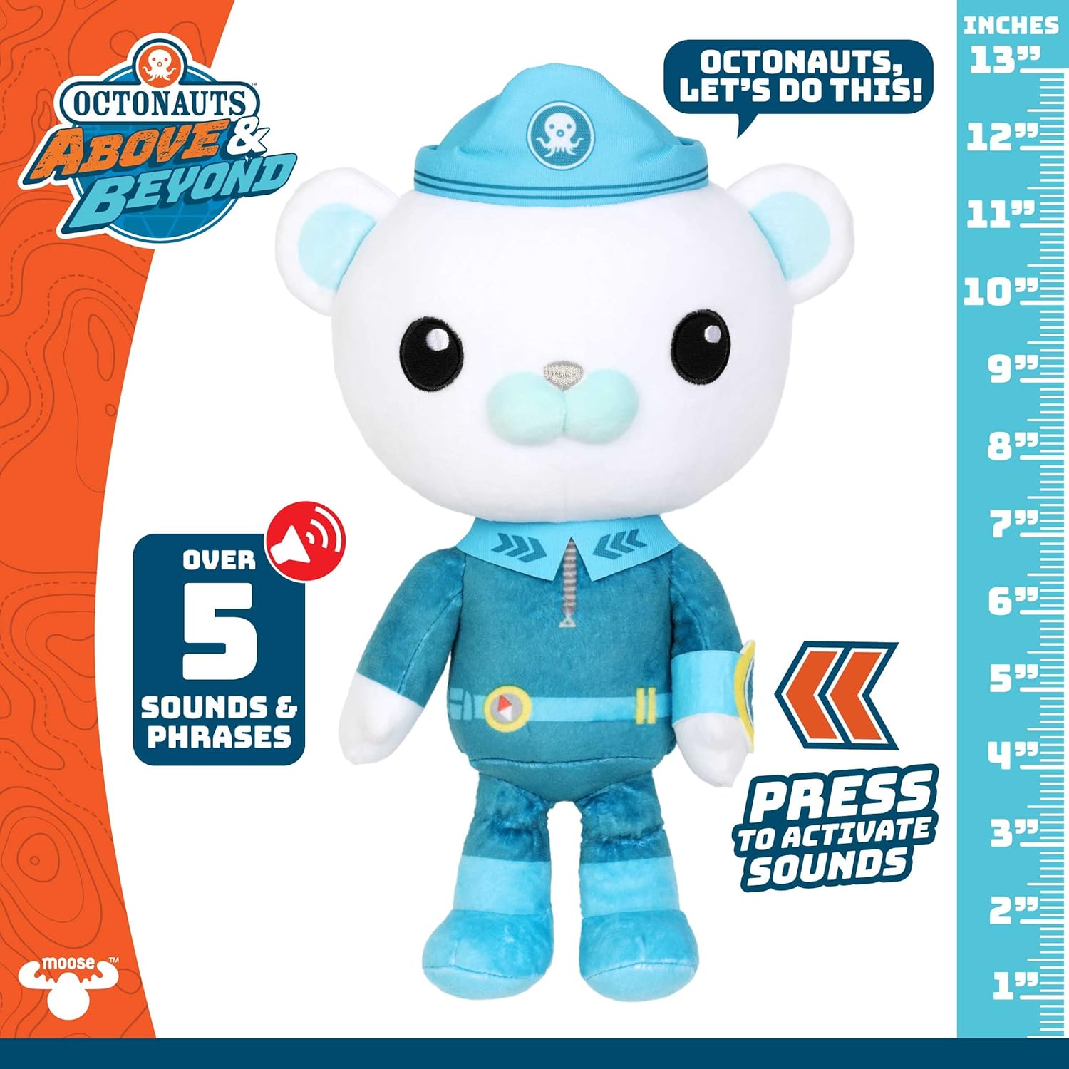 Octonauts Above & Beyond Sound Effects Plush Captain Barnacles Toy
