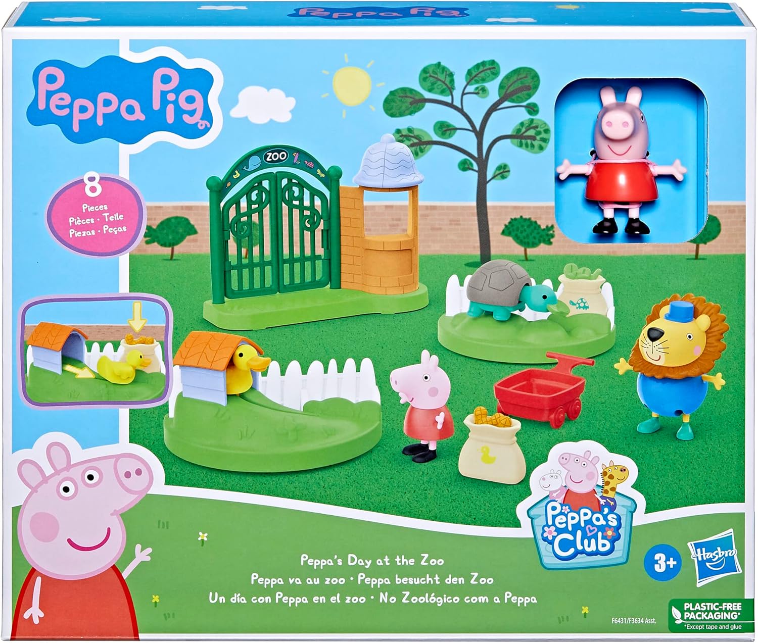 Peppa Pig Toys Peppa's Day At The Zoo Preschool Playset, 2 Figures And 6 Accessories