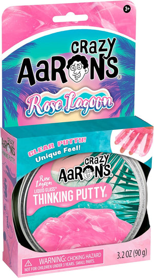 Crazy Aaron's Thinking Putty Liquid Glass Rose Lagoon