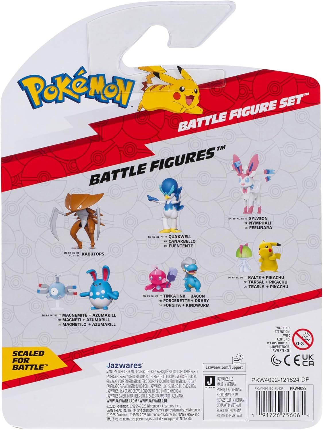 Pokémon Battle Figure Set Tanhel, Abra And Panpyro Official Figures Set