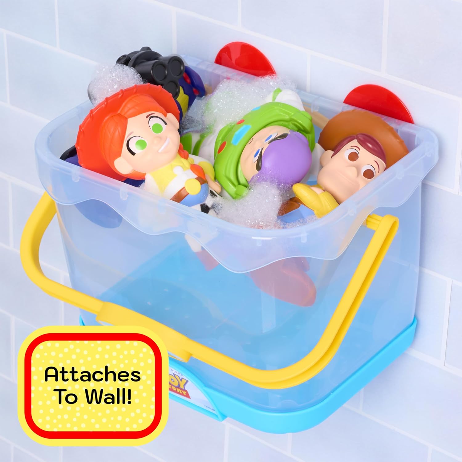 Disney Toy Story Bath Caddy With 5 Bath Toy Figures