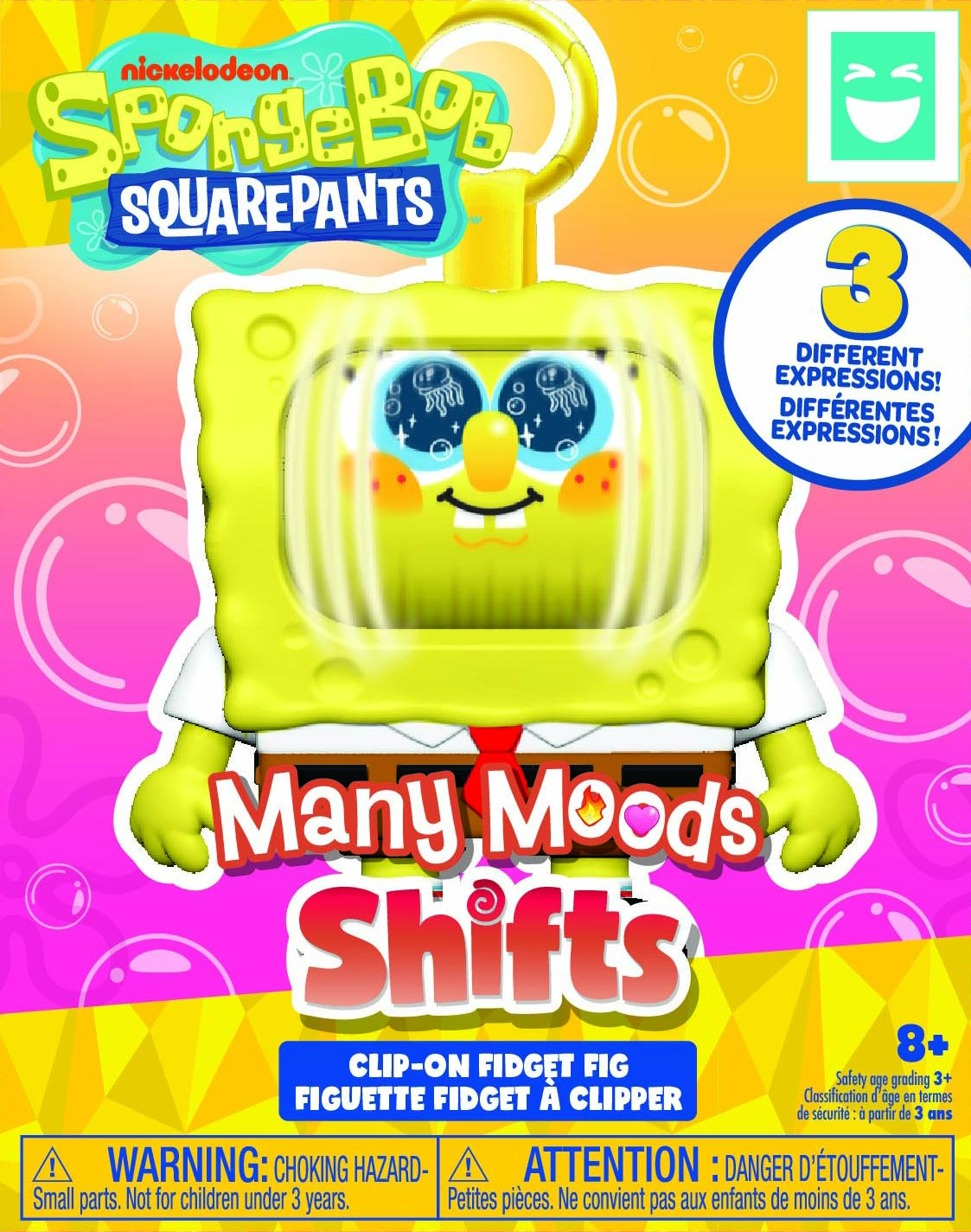 Happy Haul Spongebob Squarepants Many Moods Shifts Clip-On Fidget Figures Blind Box Assortment