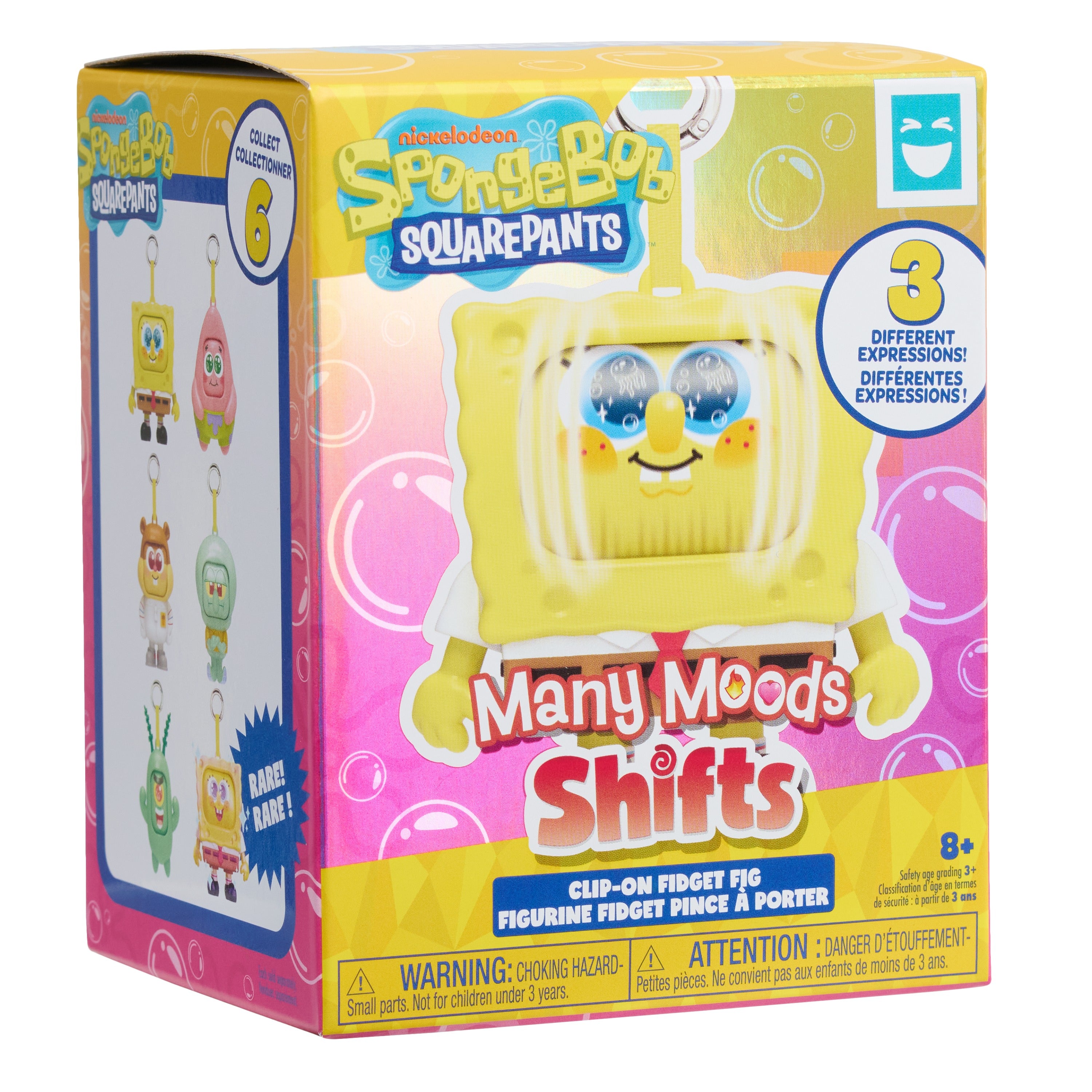 Happy Haul Spongebob Squarepants Many Moods Shifts Clip-On Fidget Figures Blind Box Assortment