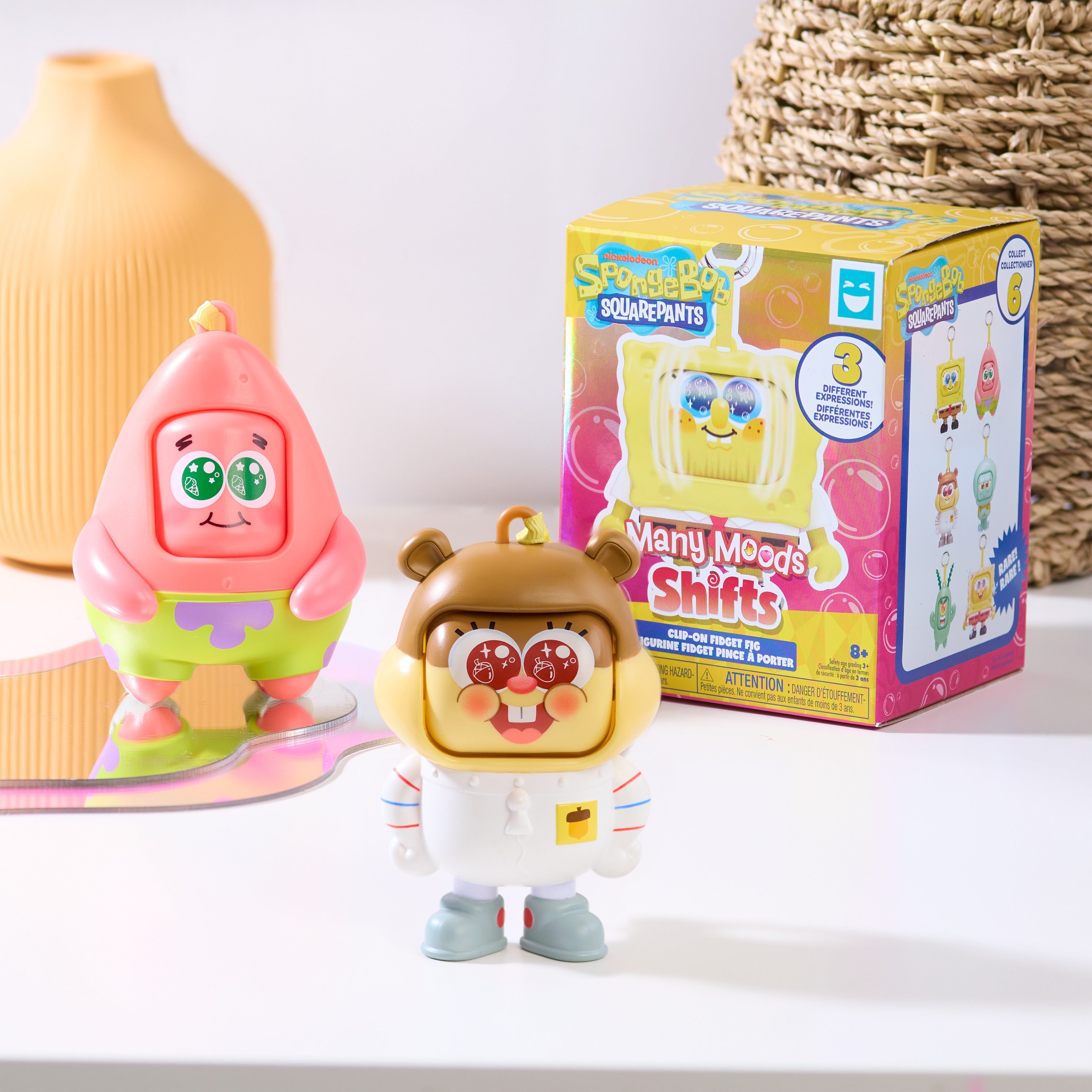 Happy Haul Spongebob Squarepants Many Moods Shifts Clip-On Fidget Figures Blind Box Assortment