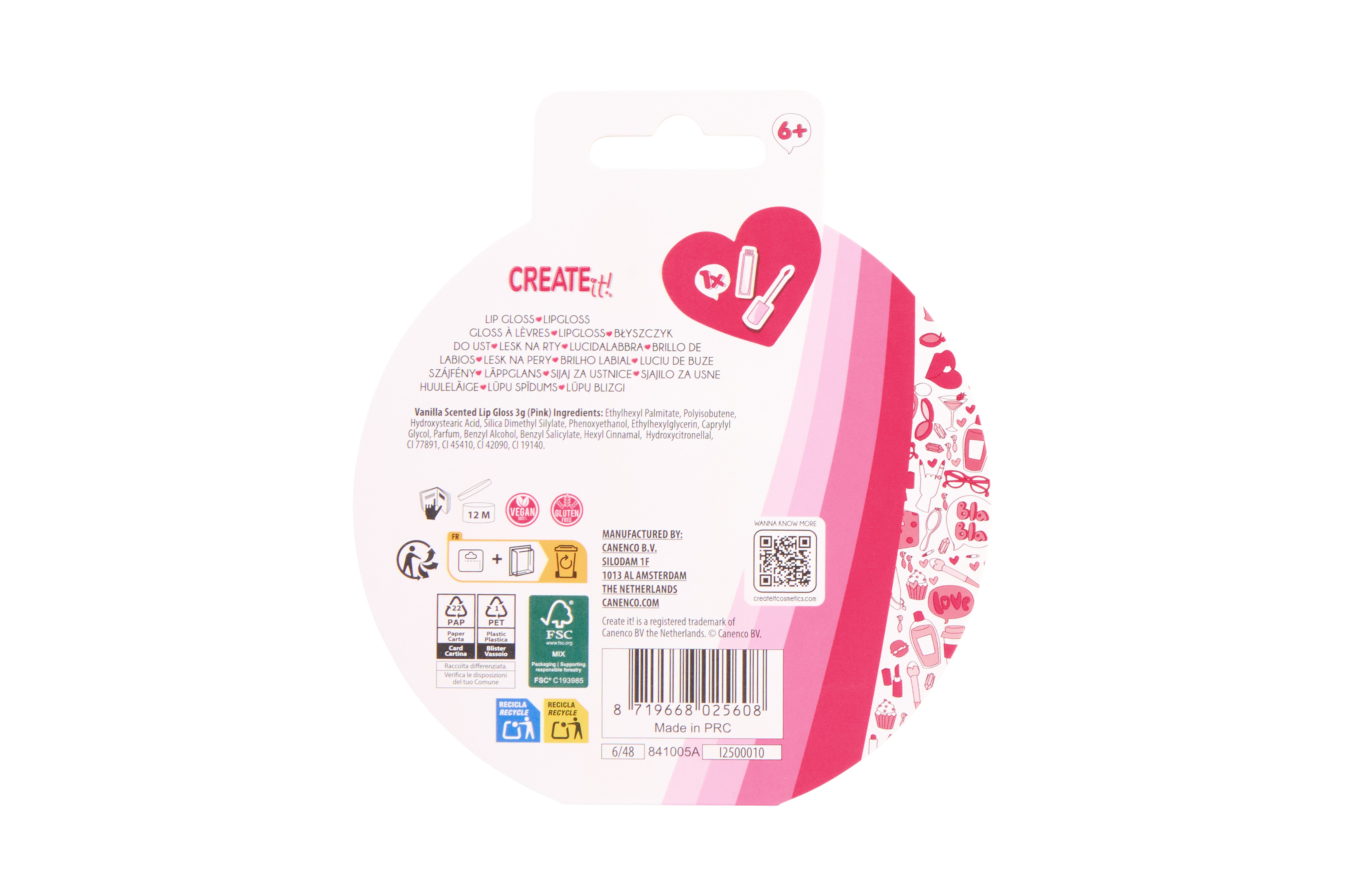 Create It! Lip Gloss Sparkle Confetti