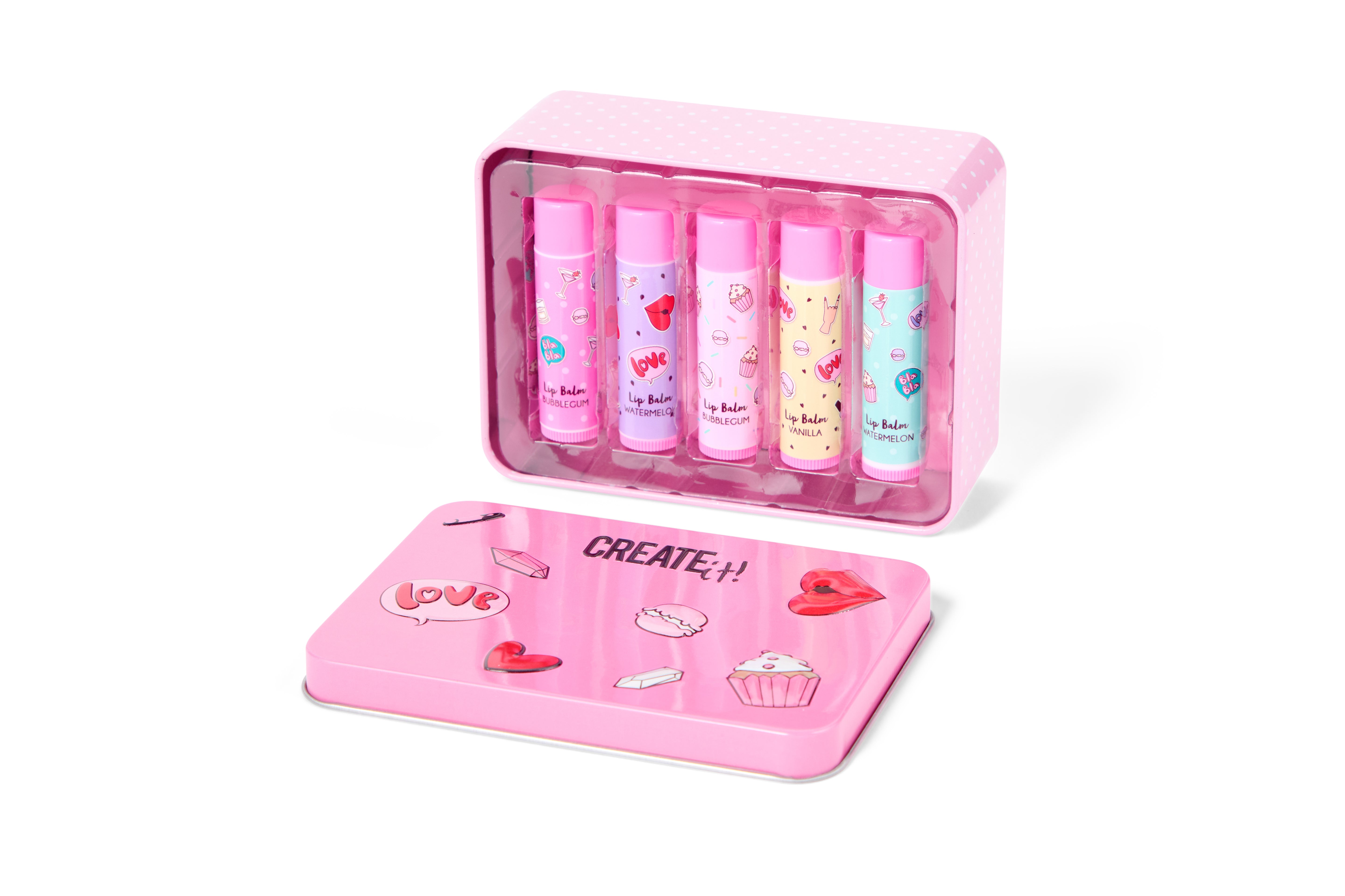 Create It! Lip Balm Tin Case 5 Pack