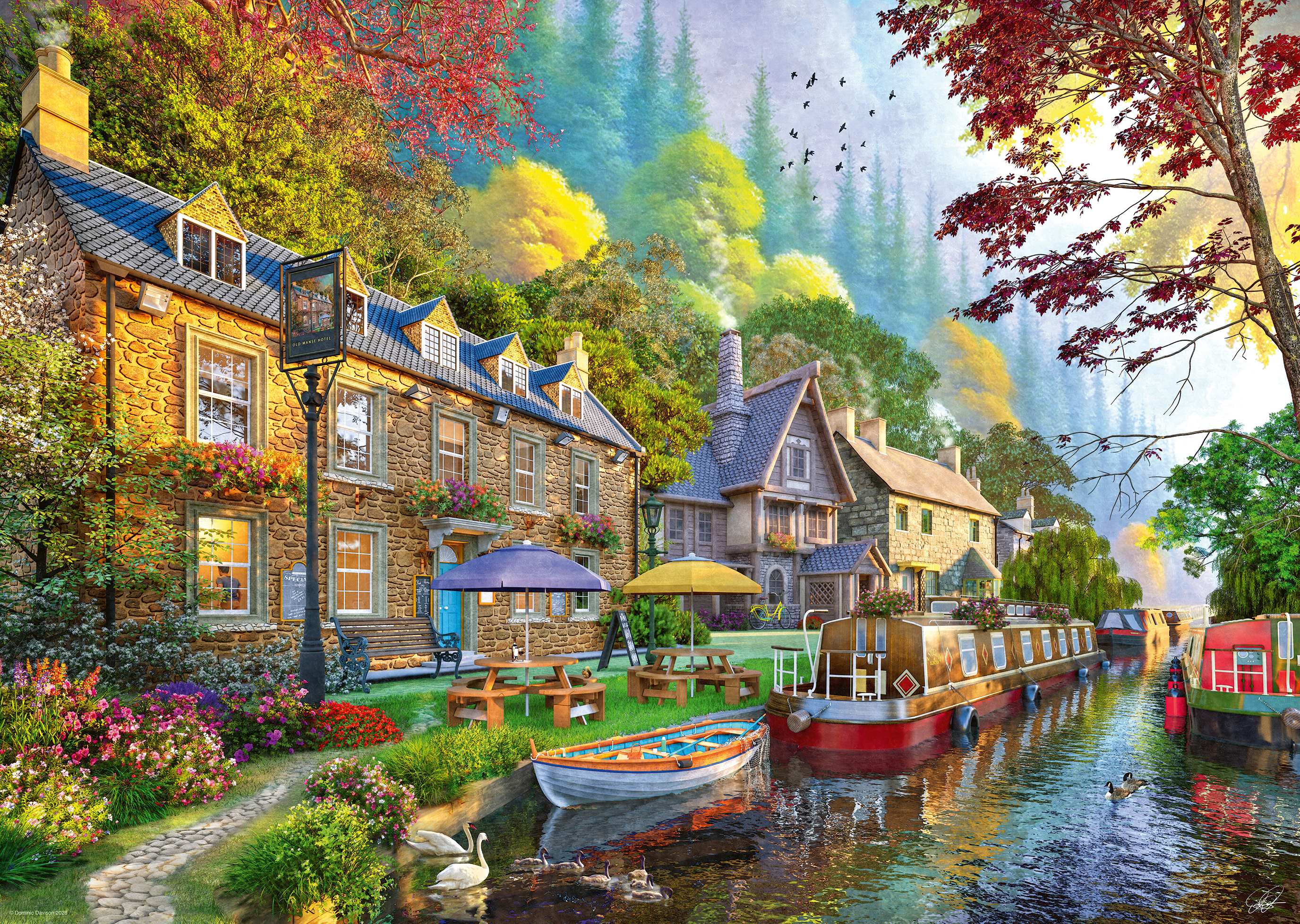 Ravensburger Down The Lane No.6 Canal Side Lane 1000 Piece Jigsaw Puzzle