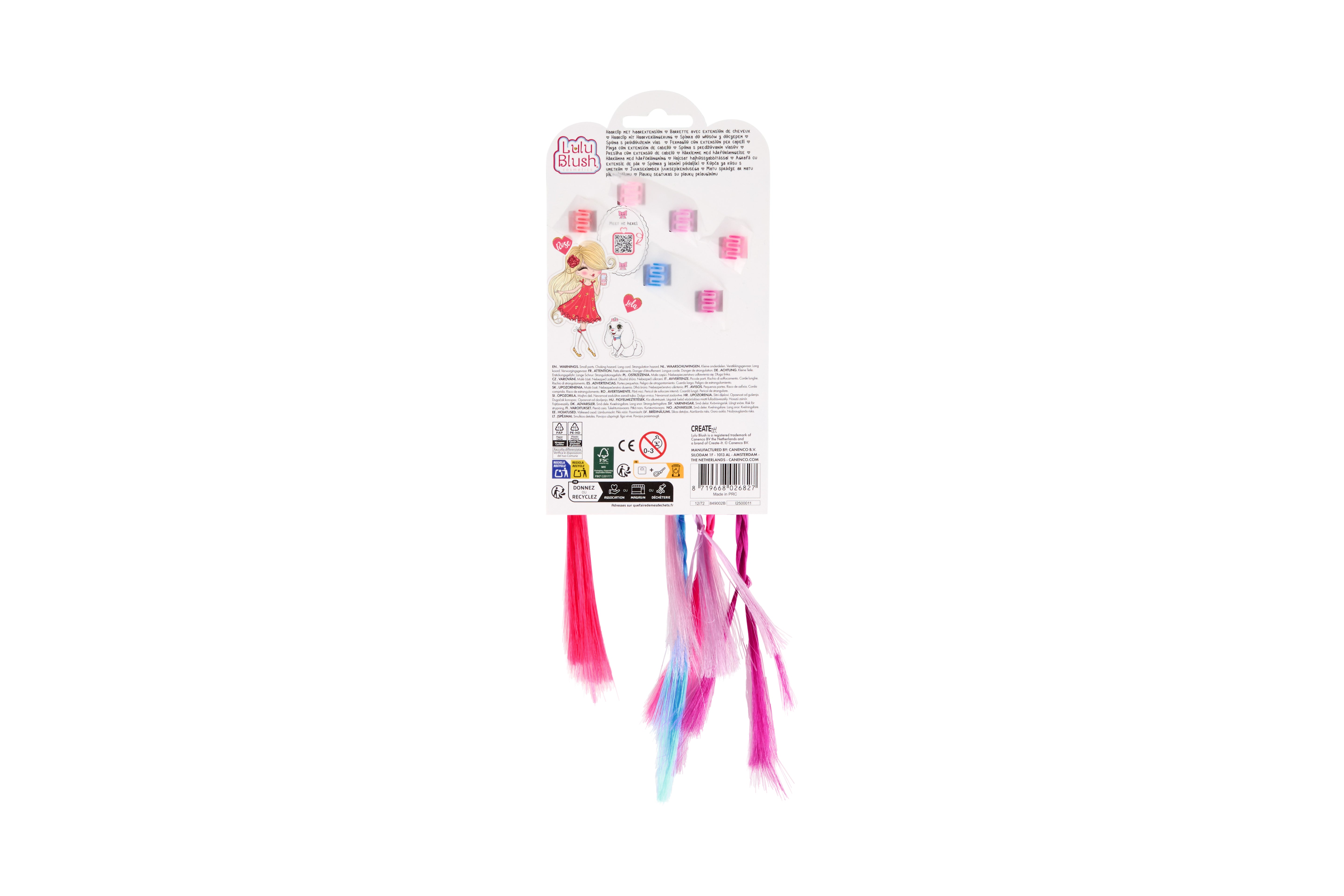 Lulu Blush Hairclip With Extension