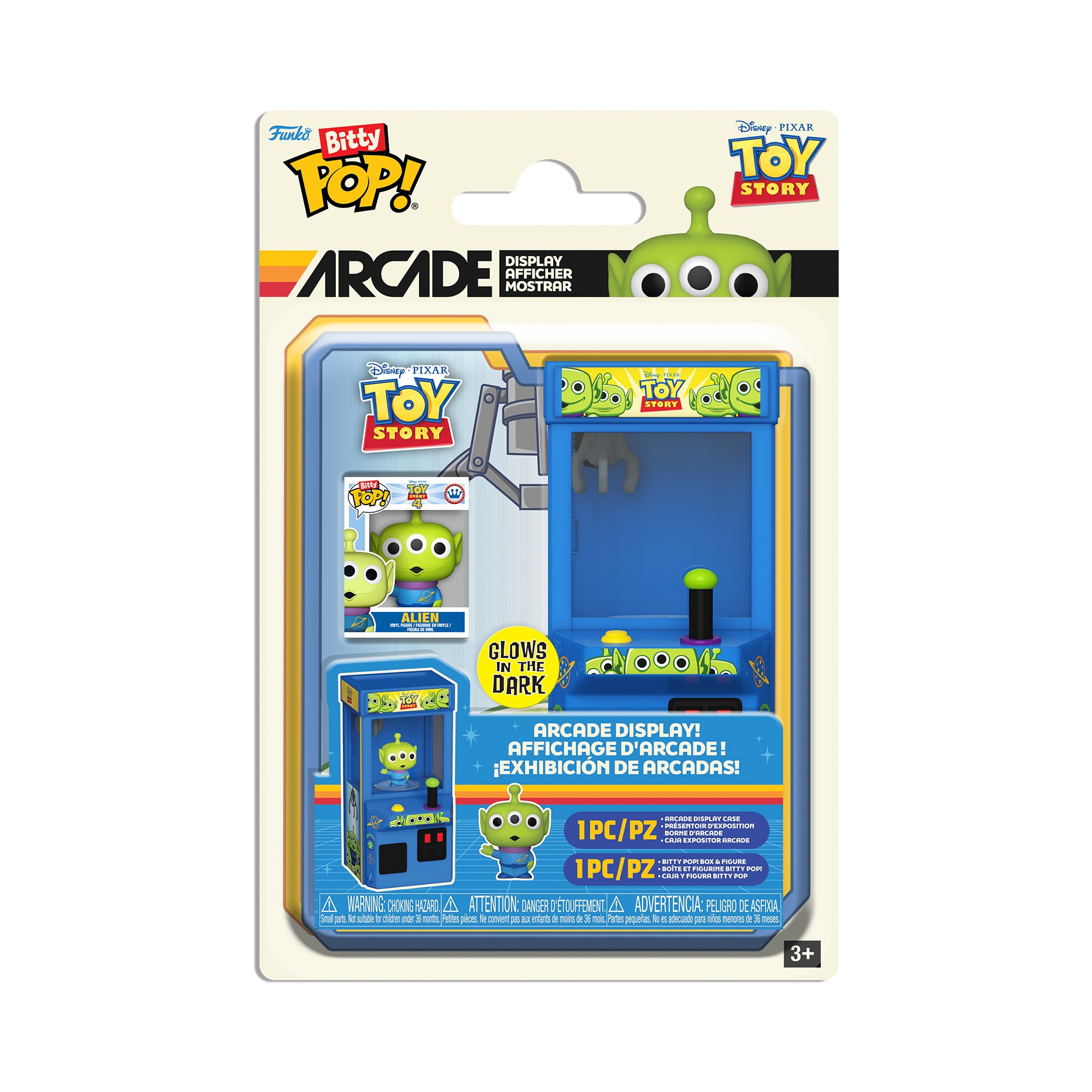 Funko Bitty Pop!  Arcade Claw: Toy Story - Alien (Glow)