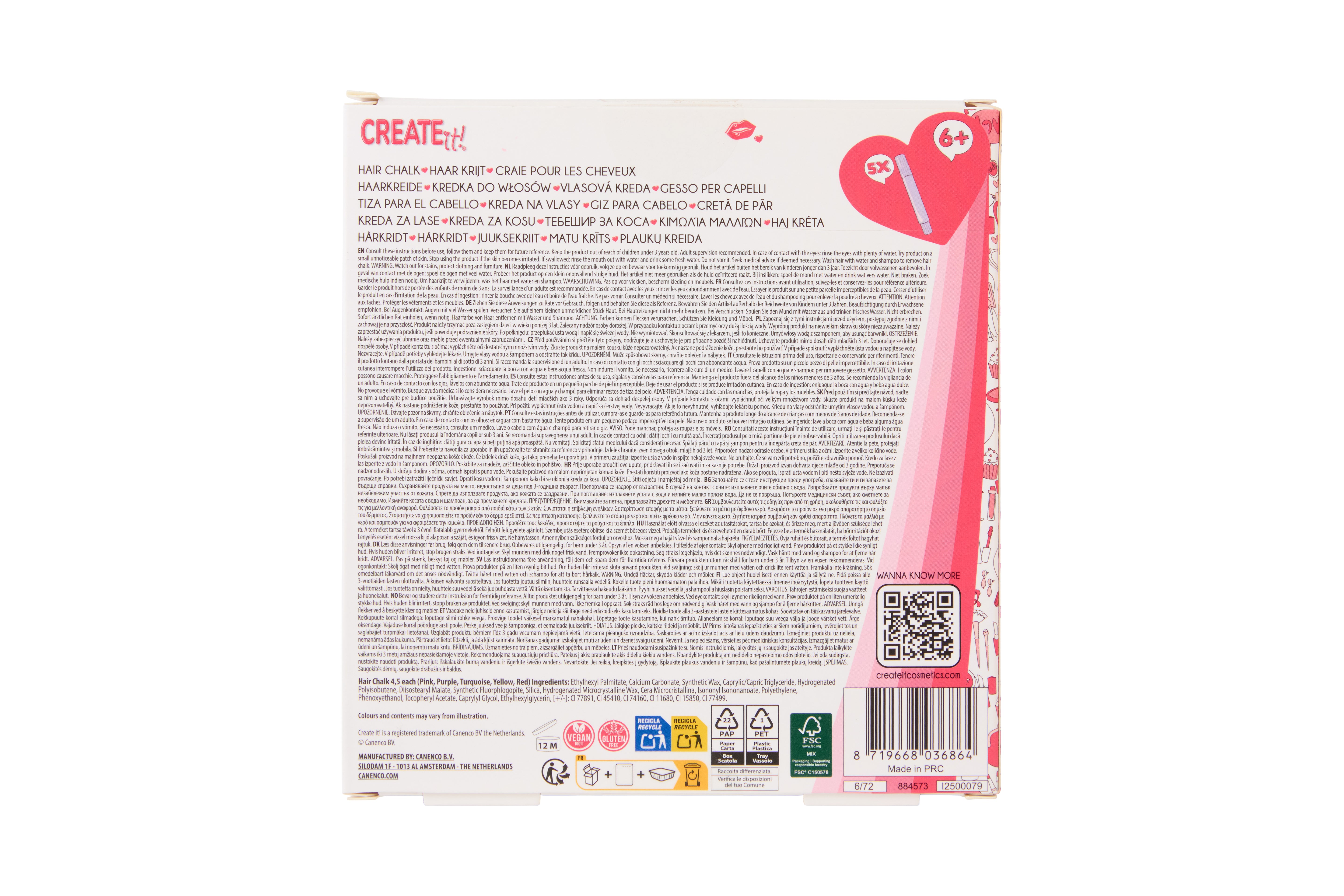 Create It! Hair Chalk Pens 5 Pack