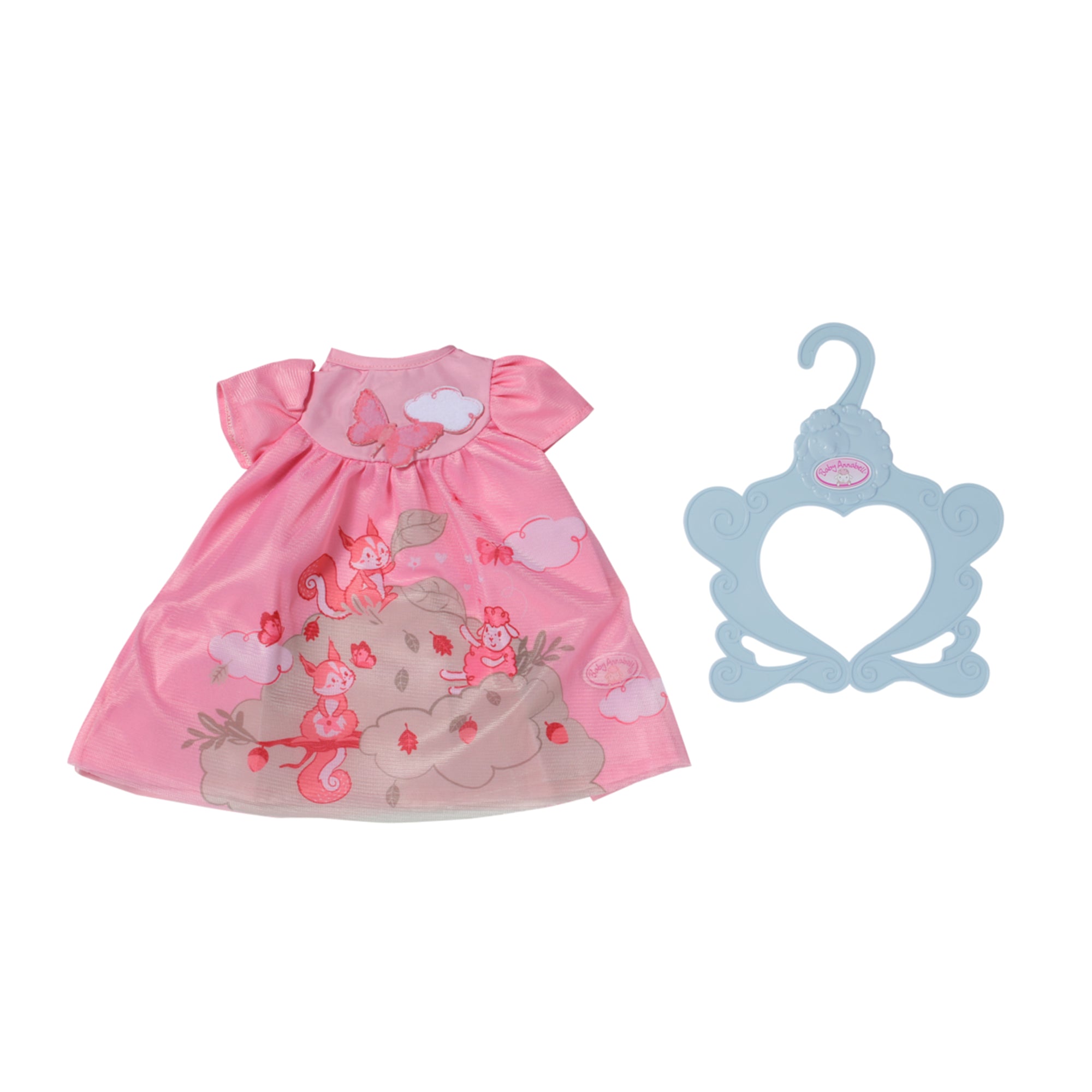 Baby Annabell Dress Pink Squirrel For 43 Cm Doll With Clothes Hanger