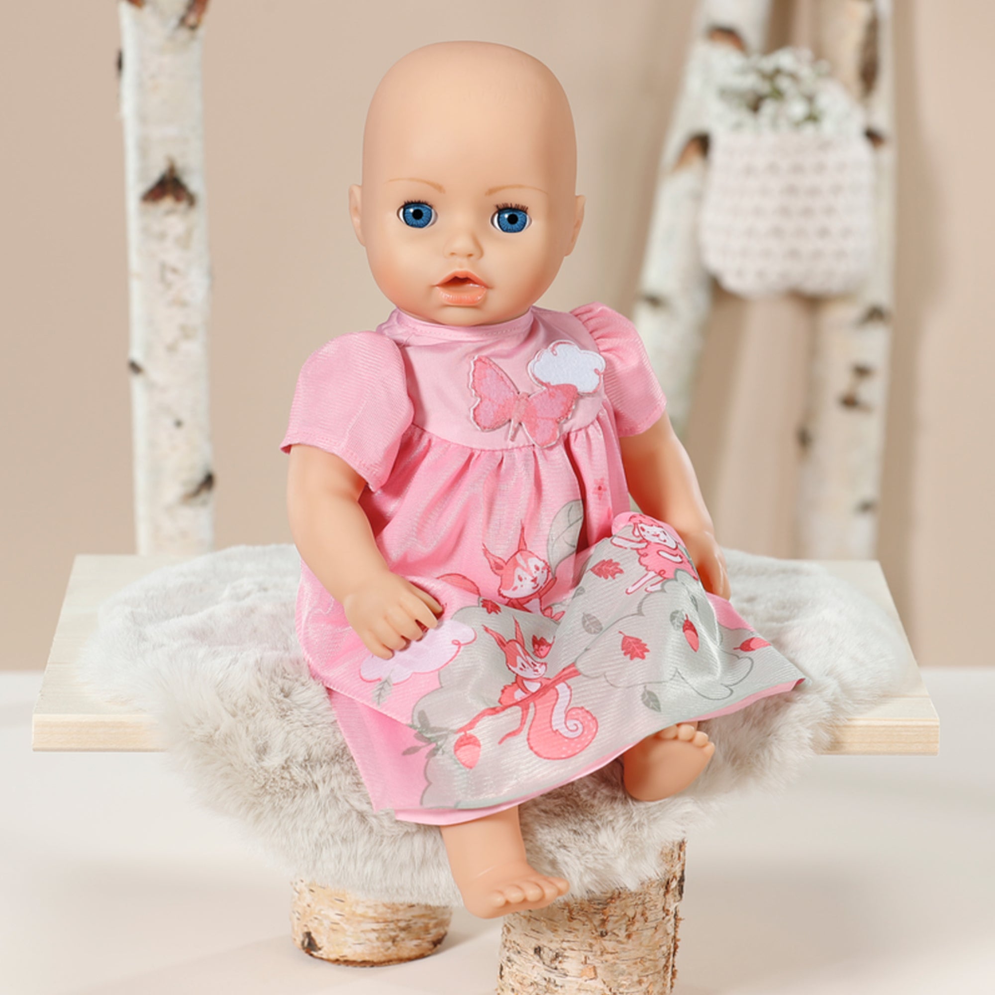 Baby Annabell Dress Pink Squirrel For 43 Cm Doll With Clothes Hanger