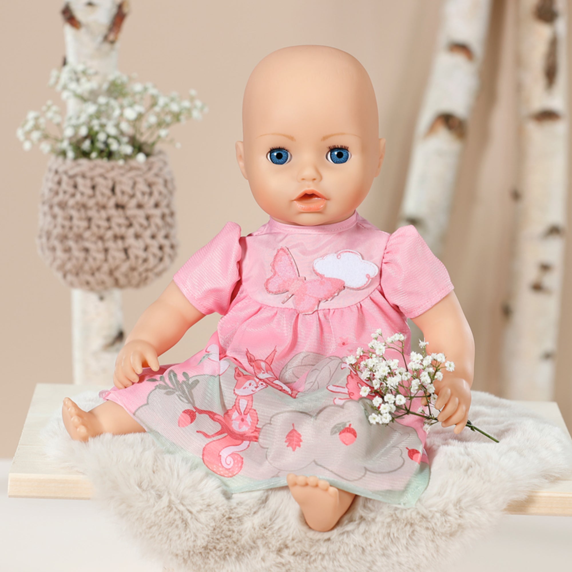 Baby Annabell Dress Pink Squirrel For 43 Cm Doll With Clothes Hanger