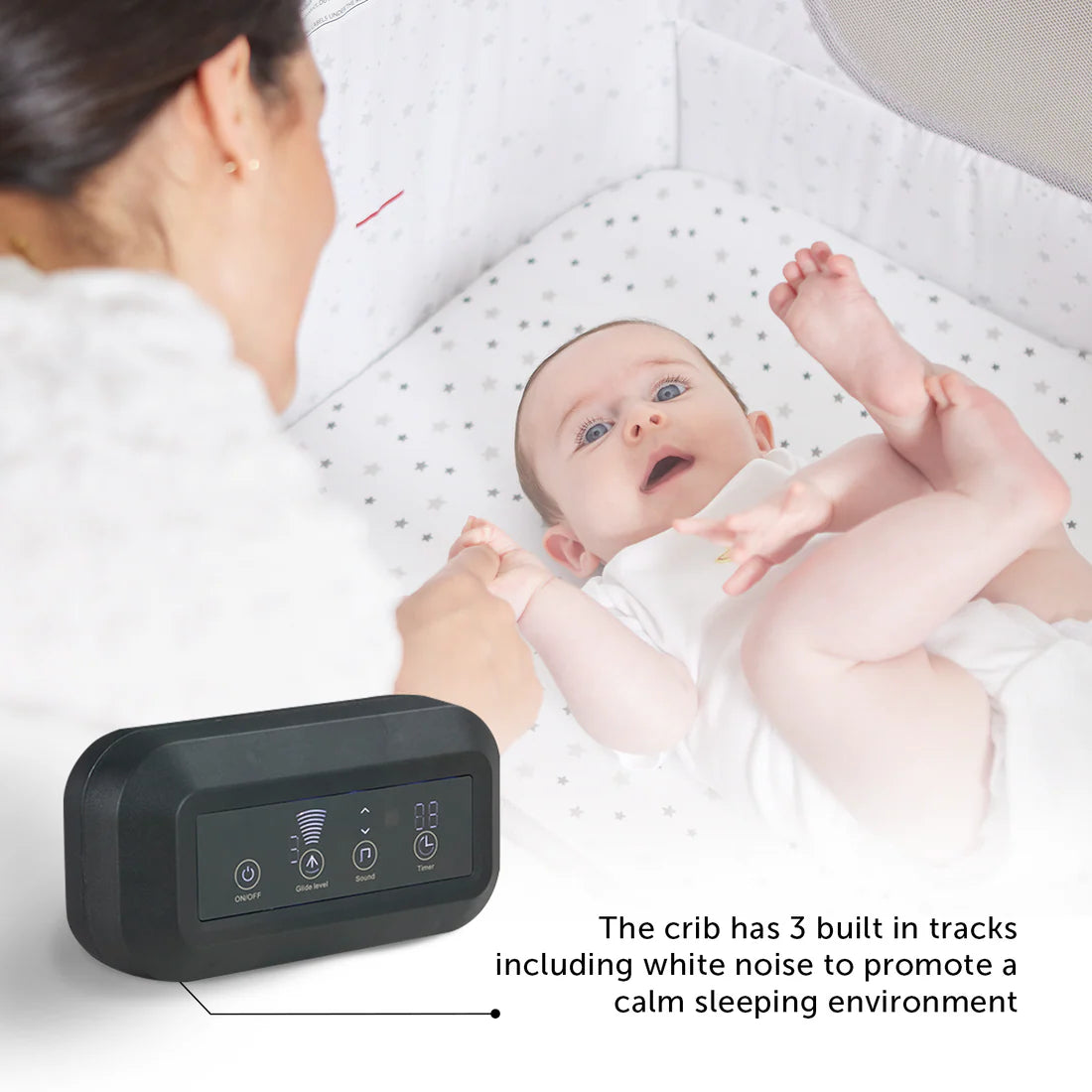 Baby Elegance Co Glide Electric Bedside Crib