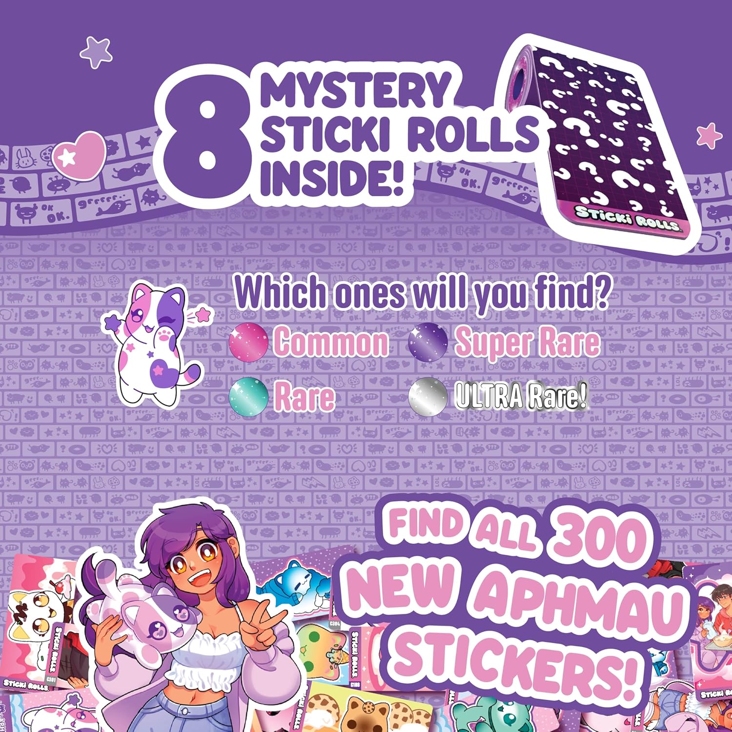 Sticki Rolls Aphmau Sticker Pendant And Bracelet Set