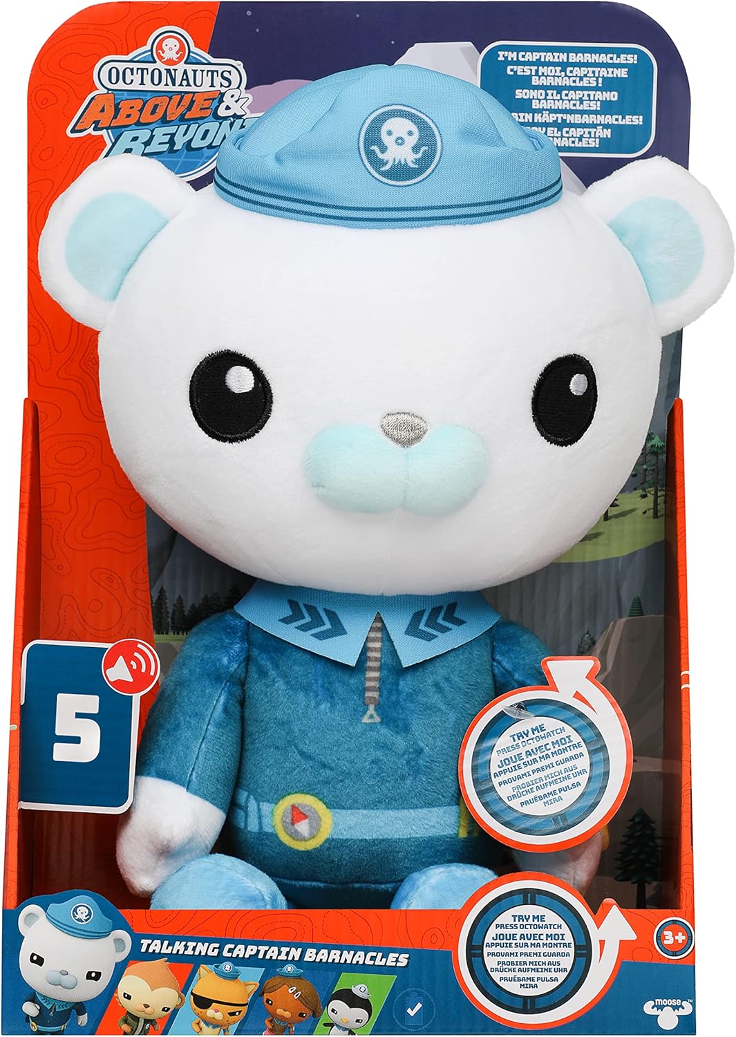 Octonauts Above & Beyond Sound Effects Plush Captain Barnacles Toy