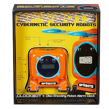 Spybots Clockbot Disc-Shooting Robot Alarm Clock