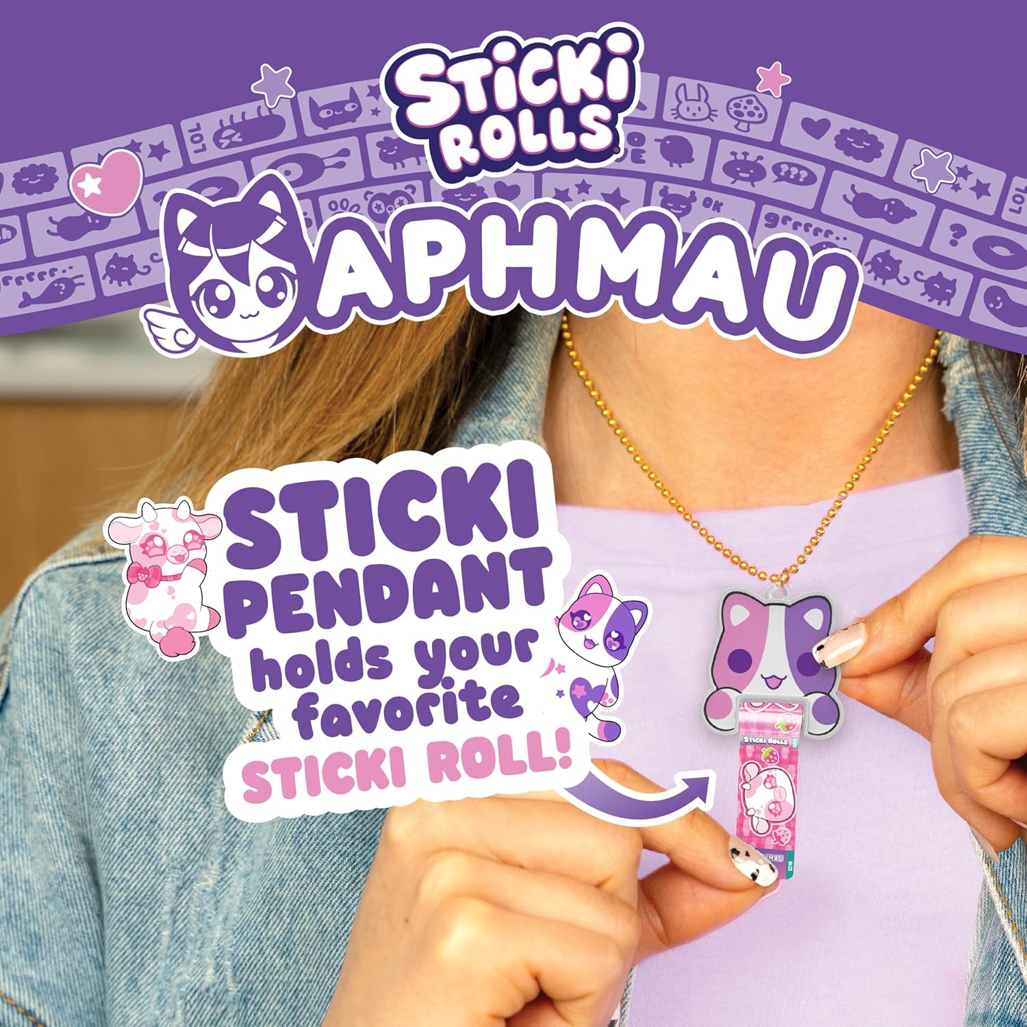 Sticki Rolls Aphmau Sticker Pendant And Bracelet Set