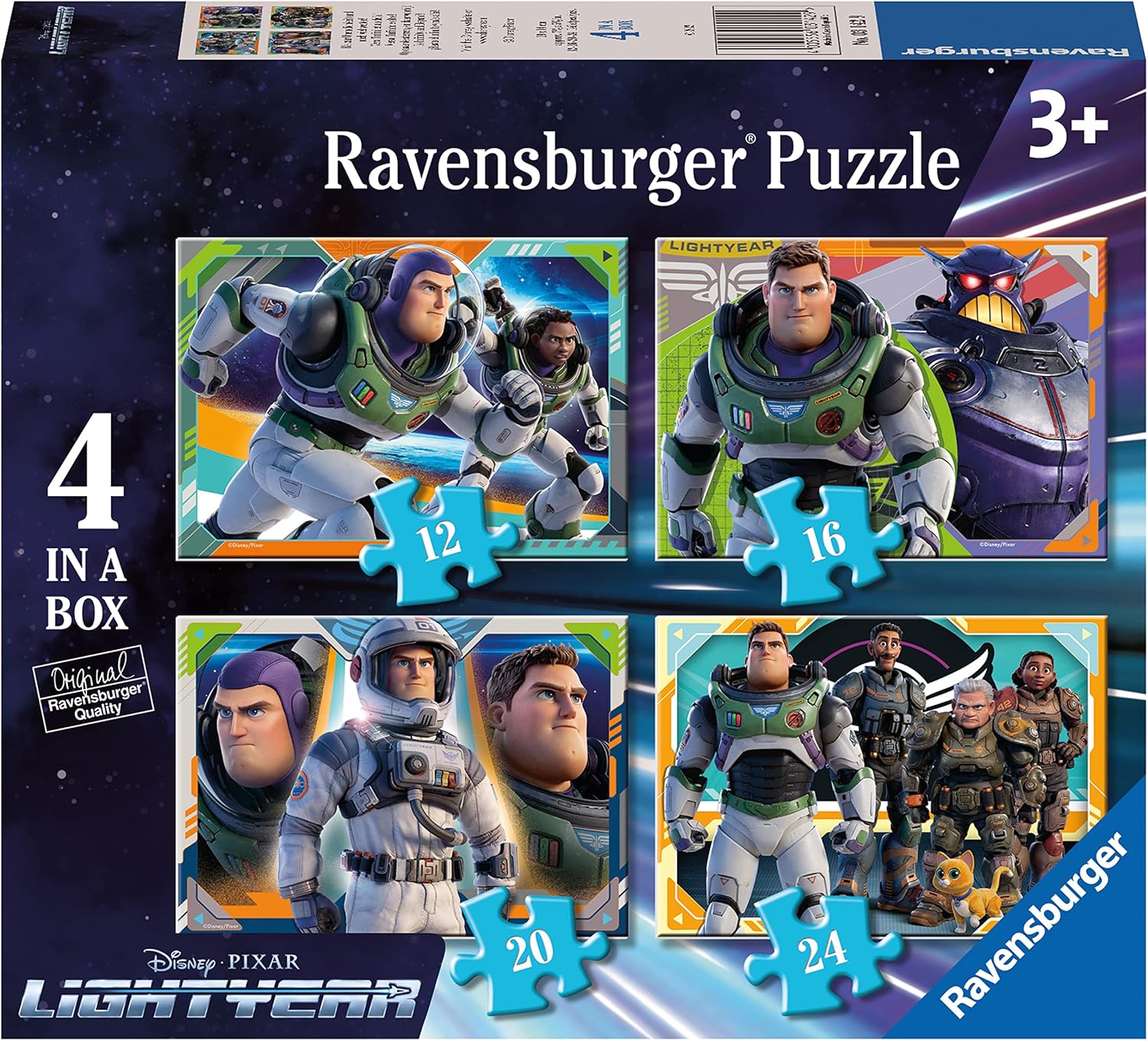 Ravensburger Disney Lightyear - To Infinity And Beyond! 4 In A Box (12, 16, 20, 24 Piece) Jigsaw Puzzles