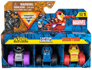 Monster Jam Marvel Mini Monster Truck 3-Pack 1:87 Scale