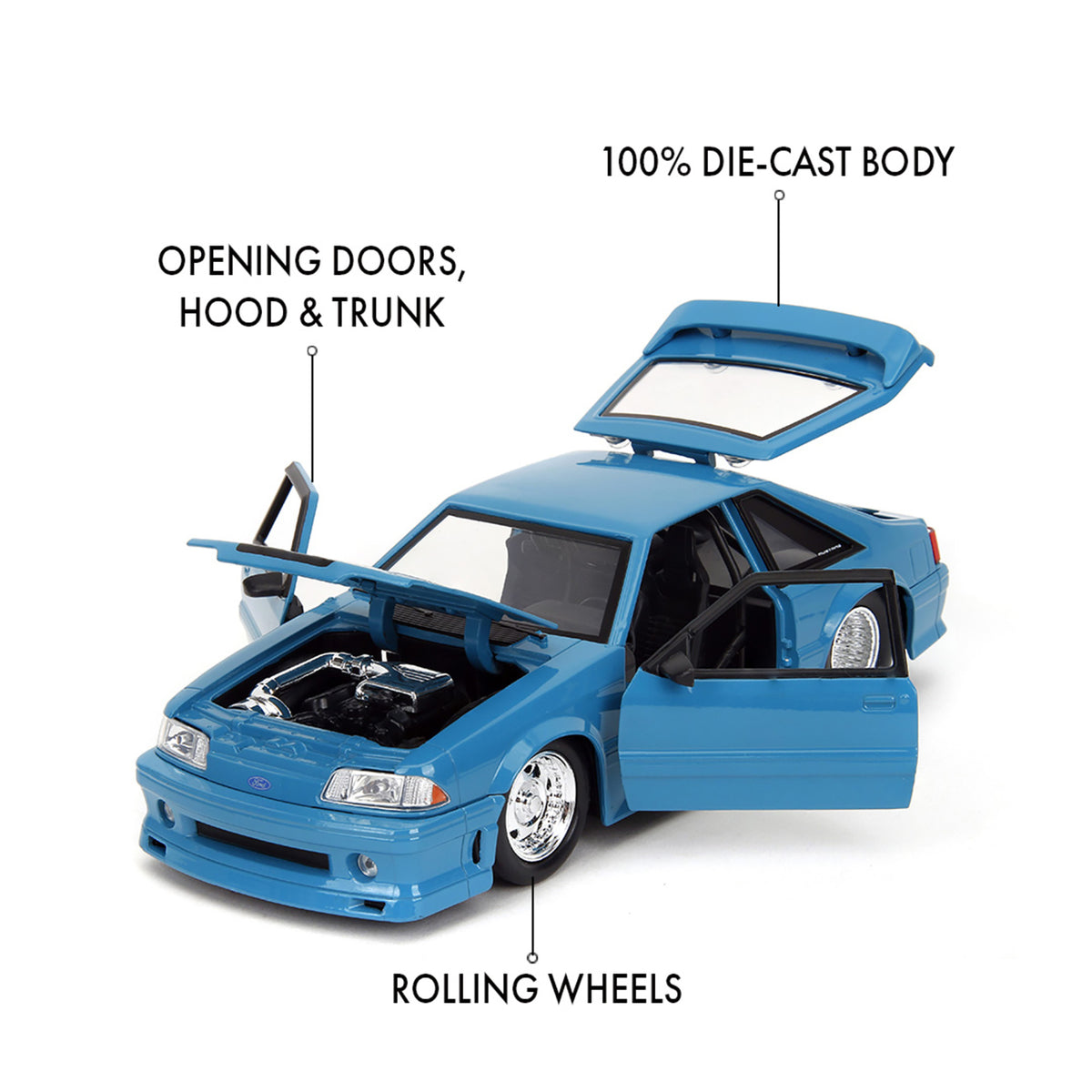 Fast & Furious Ford Mustang Gt 1:24 Scale Die Cast Vehicle