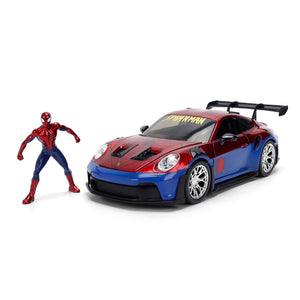 Marvel Spider-Man Porsche 911 1:24  Scale Die Cast Vehicle With Figure
