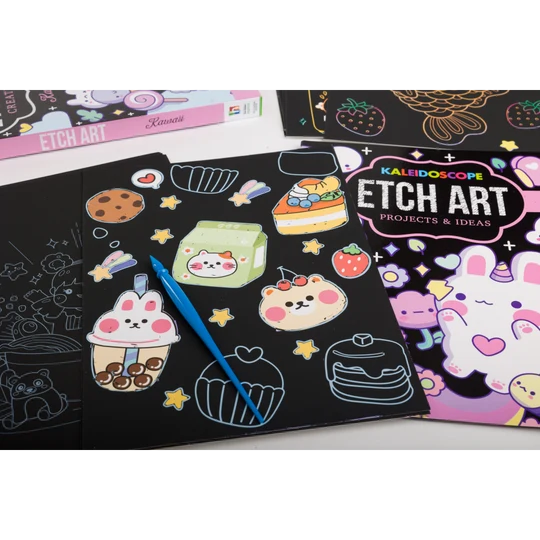 Kaleidoscope Etch Art Creations: Kawaii