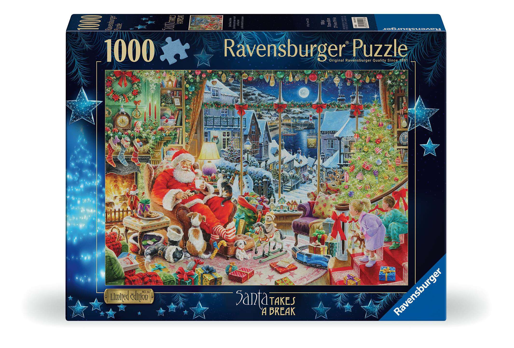 Ravensburger Christmas No.30 Santa Takes A Break 1000 Piece Jigsaw Puzzle