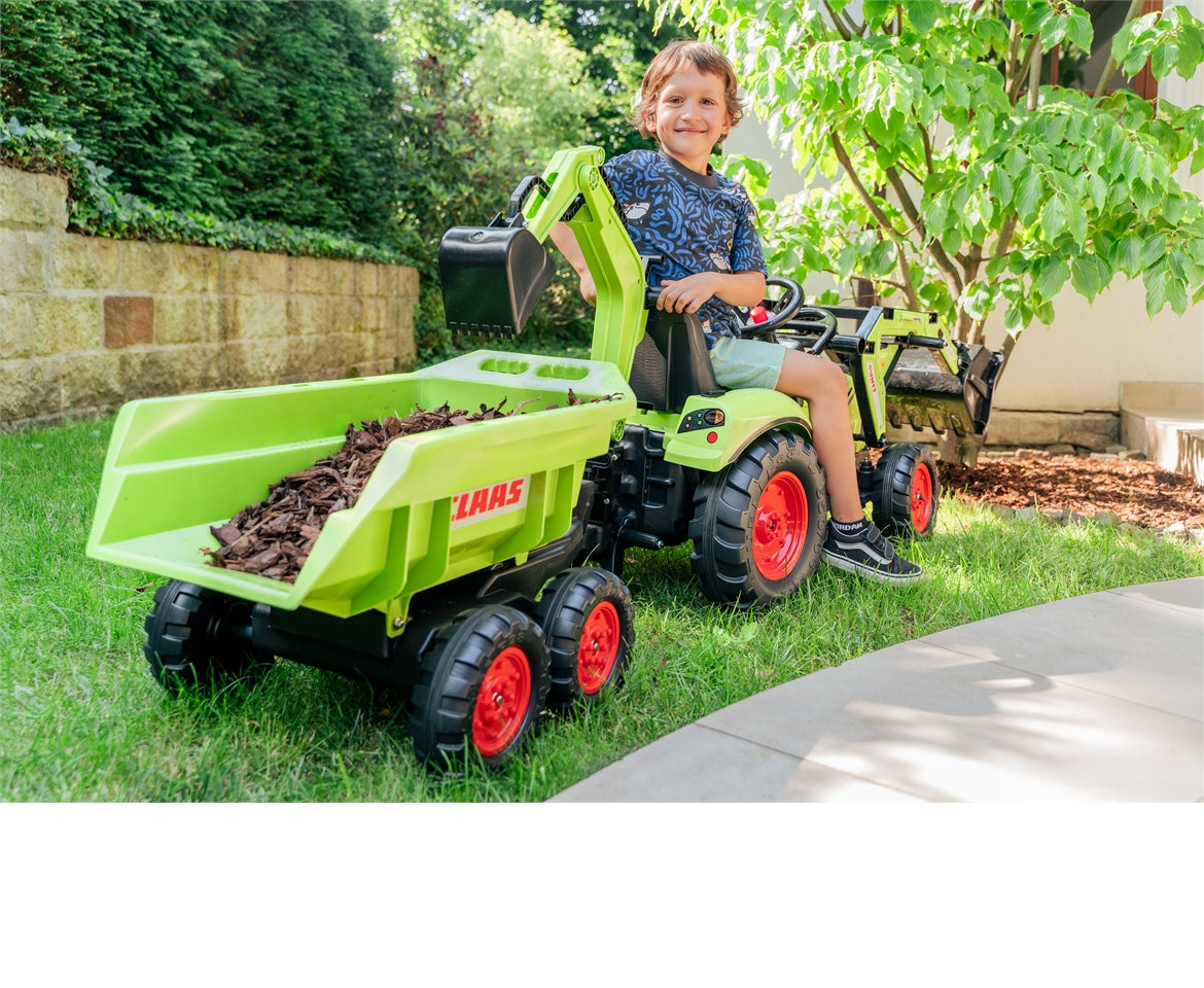 Claas Backhoe With Excavator And Maxi Tilt Trailer