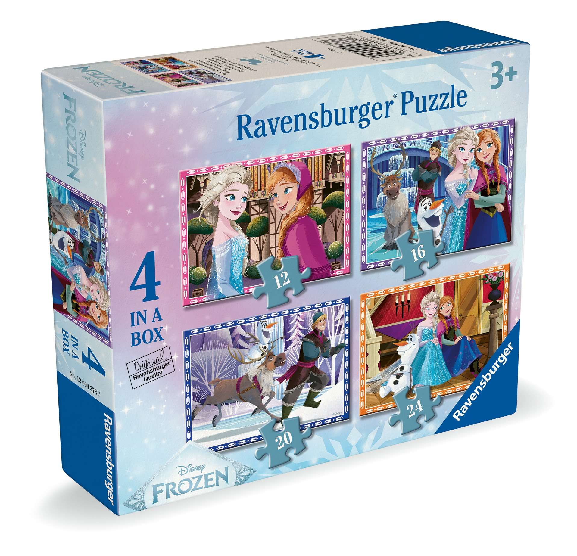 Ravensburger Disney Frozen, 4 In A Box (12, 16, 20, 24 Piece) Jigsaw Puzzles